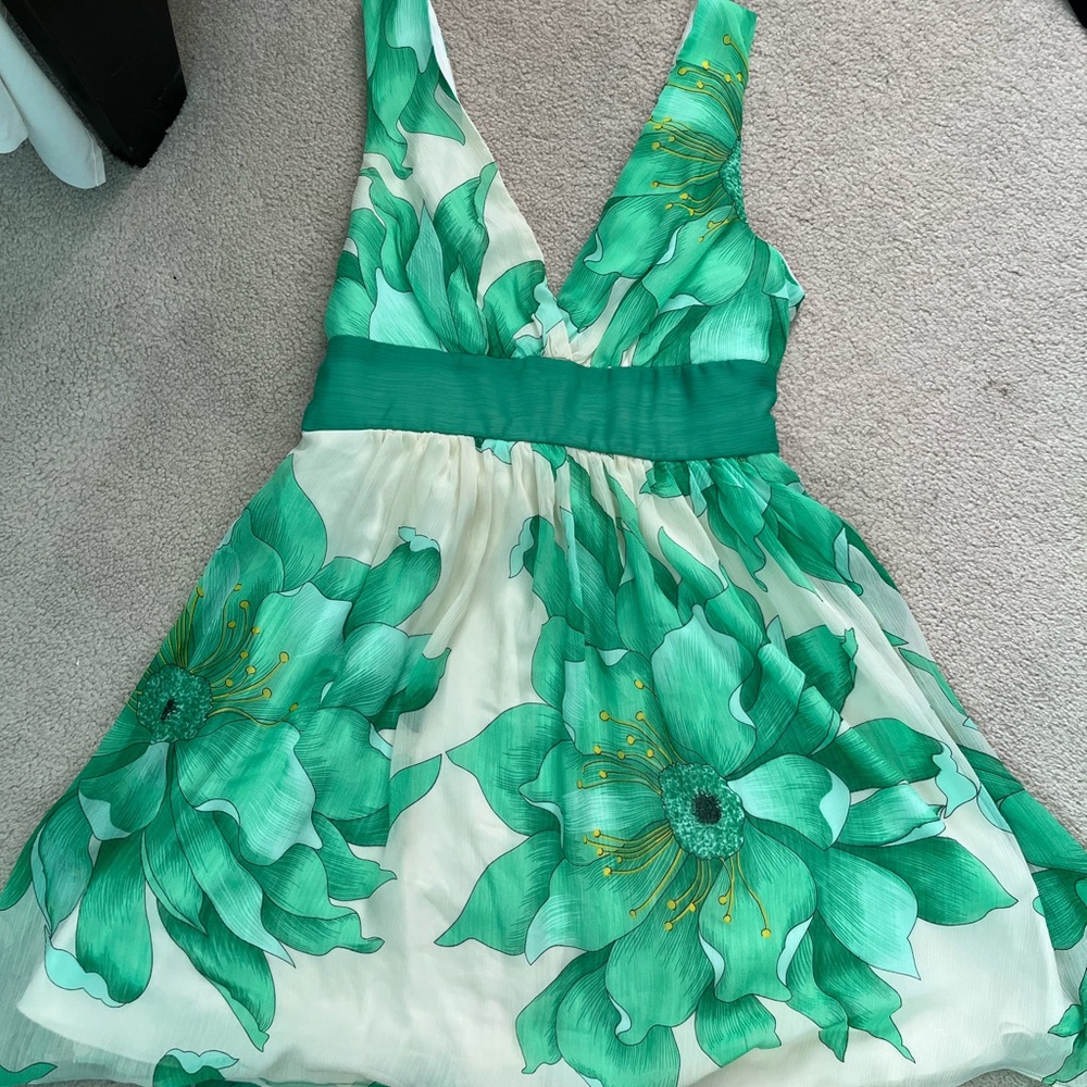 Floral Green Dress